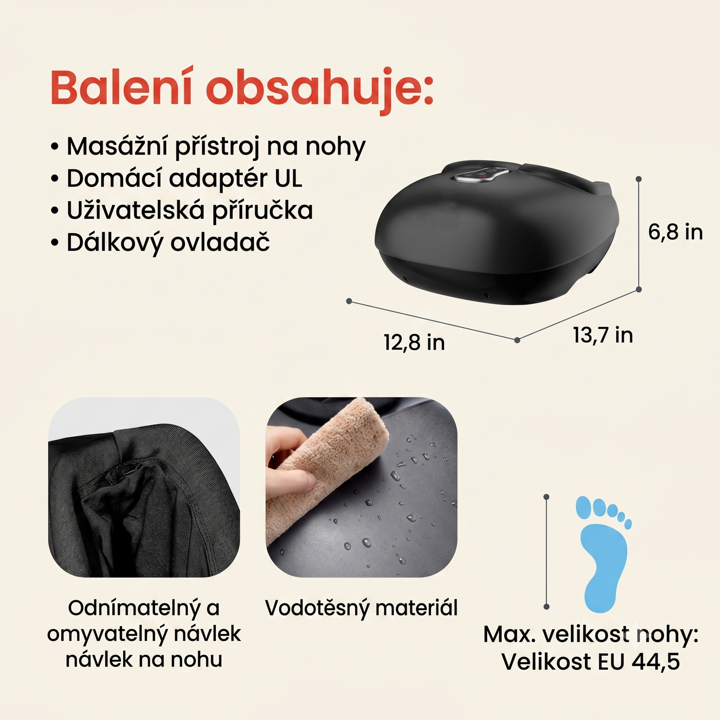 Chytrý masážní přístroj na chodidla